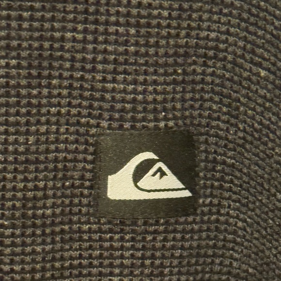 NWT Quiksilver Hoodie/Navy Blue/XXL/Long Sleeve/60% Cotton/Waffle Knit/Thermal - Picture 3 of 8